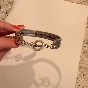 Silver Inspirational Bracelet